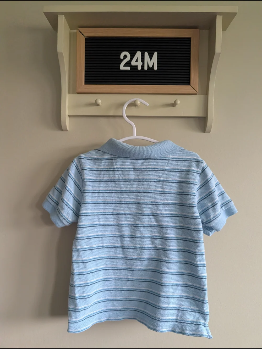 The Children's Place Light Blue Striped Polo